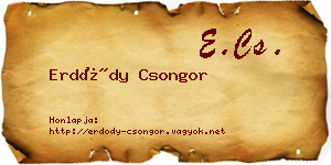 Erdődy Csongor névjegykártya
